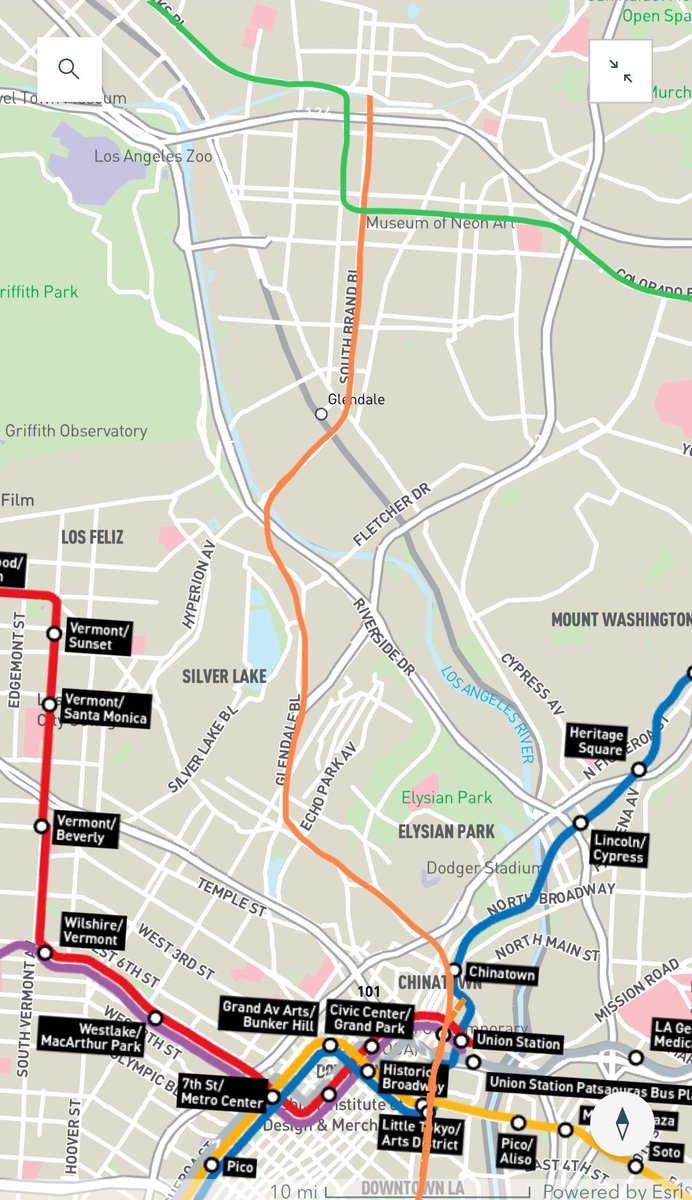 chemdawgrei's tweet photo. southeast gateway line (in orange) to glendale via dodgers stadium! (feat. the noho-pas brt line in green) 

s/o to @karmir_kovkas for the inspo https://t.co/0KCCKZjhw7
