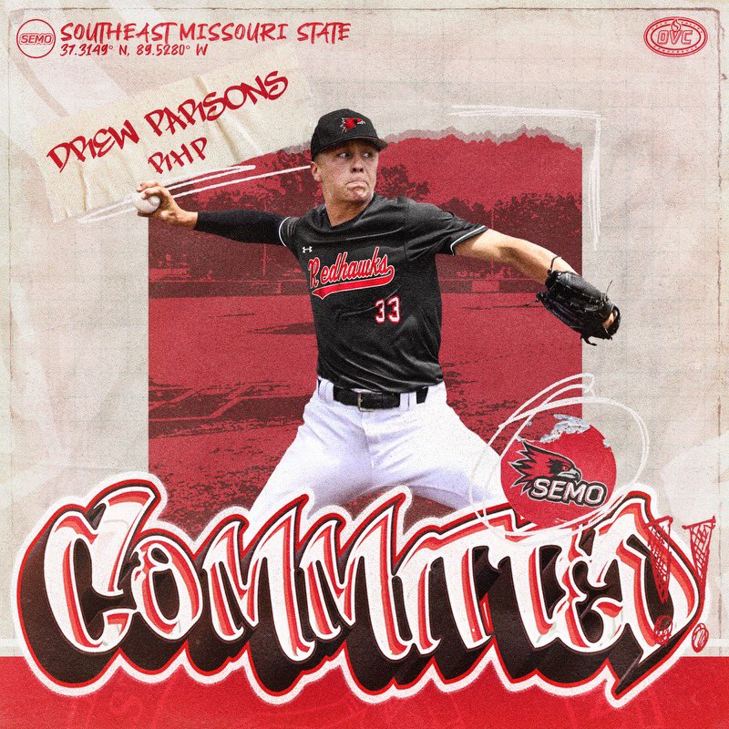Jackson Baseball (@jhs_indians) on Twitter photo Congrats <a href="/drewparsons2026/">Drew Parsons</a> on committing to <a href="/SEMObaseball/">SEMO Baseball</a>. Could not be more proud of you and the work you put in both the classroom and program. Glad we get to see you grow in the area as well!
#RollTr1be
#CDE Congrats <a href="/drewparsons2026/">Drew Parsons</a> on committing to <a href="/SEMObaseball/">SEMO Baseball</a>. Could not be more proud of you and the work you put in both the classroom and program. Glad we get to see you grow in the area as well!
#RollTr1be
#CDE