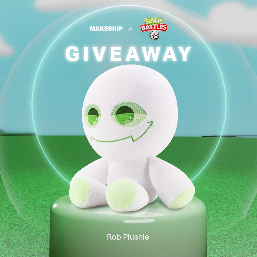 Slap_BattlesRBX's tweet image. We&apos;ll be giving away 2 Rob Plushies!! 🥳🥳

Heres how to ENTER: 
🌈 Follow @Makeship
✋Follow @Slap_BattlesRBX 
🔁 Retweet this Post!

THIS GIVEAWAY WILL END IN 3 DAYS, SO GET IN WHILE YOU CAN