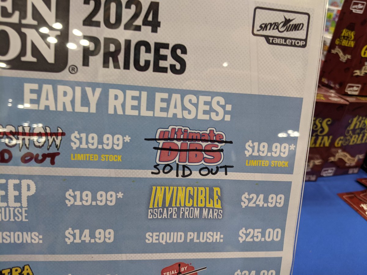 The early release copies of Ultimate Dibs all sold out at #GenCon!