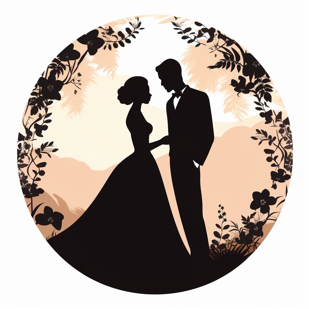 Bride and Groom Clipart illustration, Bride and Groom Svg, Han by SeamlessDigitalCraft etsy.me/3yea6rq via <a href="/Etsy/">Etsy</a>