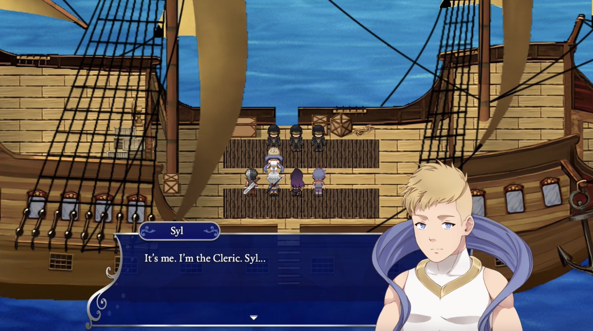 The Cleric steps up to the challenge out on the vast sea.