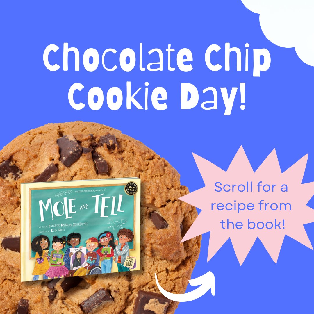 SciNaturally's tweet photo. 🍪 Moles are fun (and tasty too!)— find this recipe in the teacher's guide for Mole and Tell, available for FREE at https://t.co/xxyOzOUN5i #chocolatechipcookieday https://t.co/wrXANXYS0r
