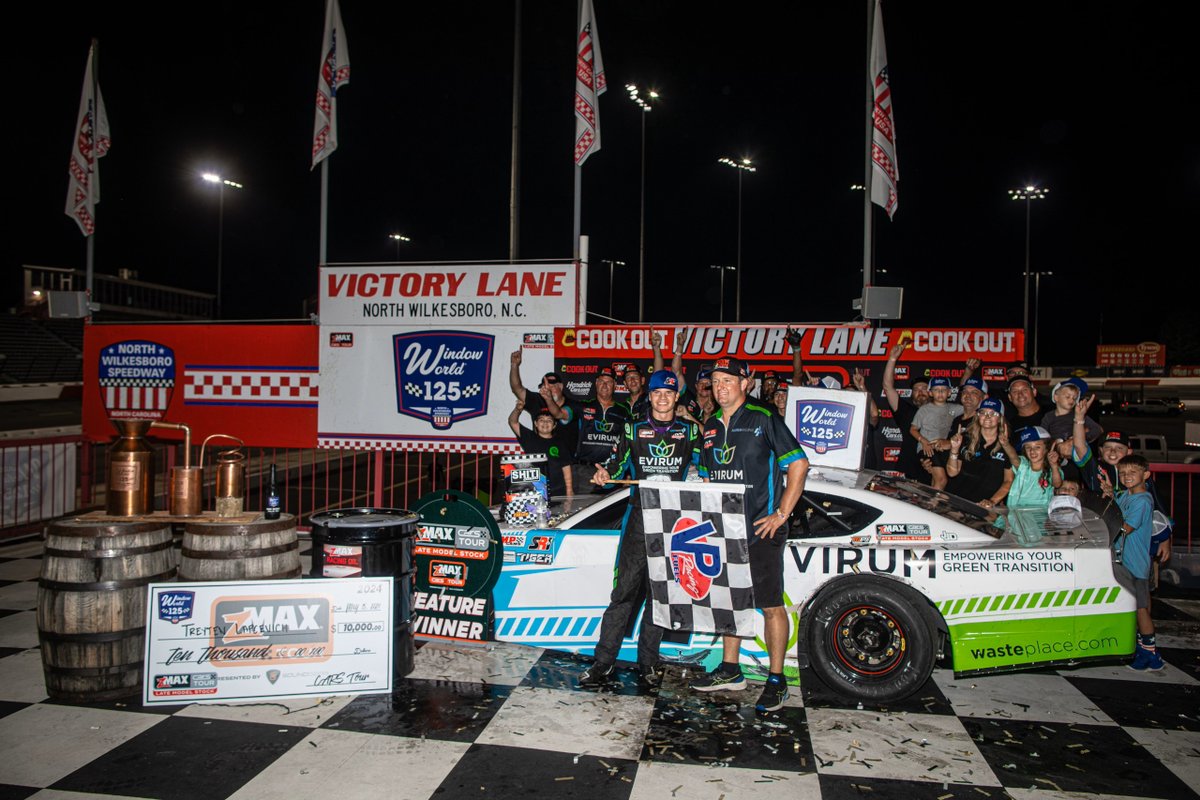 CARS Tour (@carstour) on Twitter photo βΌοΈ NEWS -- <a href="/TreytenL/">Treyten Lapcevich</a> picks up first career CARS LMSC Tour victory at North Wilkesboro Speedway in Window World 125.
<a href="/Racing7Tristan/">TristanMcKee7</a> takes checkered flag in The Reverend 100 for the PLM Tour.
Read More π: bit.ly/4dvdPzO βΌοΈ NEWS -- <a href="/TreytenL/">Treyten Lapcevich</a> picks up first career CARS LMSC Tour victory at North Wilkesboro Speedway in Window World 125.
<a href="/Racing7Tristan/">TristanMcKee7</a> takes checkered flag in The Reverend 100 for the PLM Tour.
Read More π: bit.ly/4dvdPzO