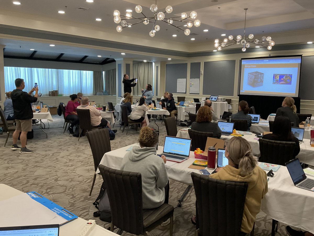 Absolutely thrilled to see the excitement from our teachers as they dive into learning with their new #Merge Cubes! 🌟 These tools are transforming how we engage with AR in the classroom! #EdTech #MergeCube #ARInEducation #teacherlife