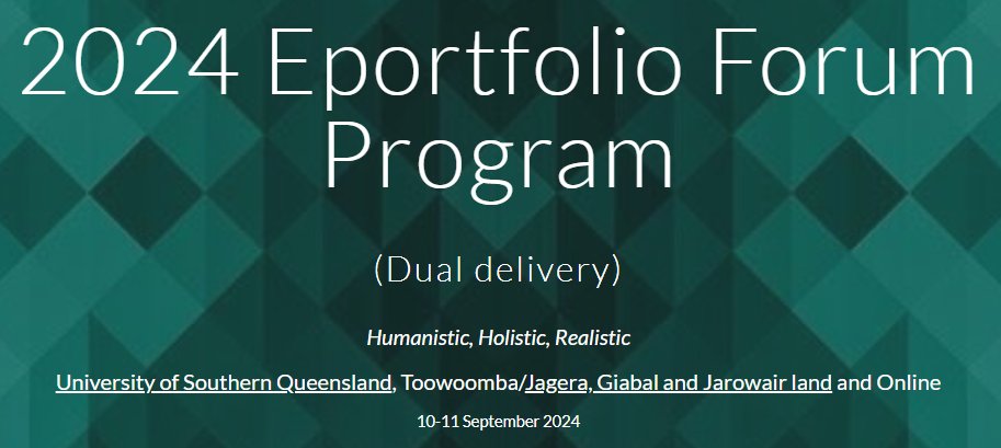 eportfoliosaust's tweet image. Register now: 2024 Eportfolio Forum - 10-11 Sept (Dual Delivery) + Keynote: @MichaelSankey (&amp;amp; some great #eportfolio resources) -eportfoliosaustralia.wordpress.com/2024/08/04/reg…