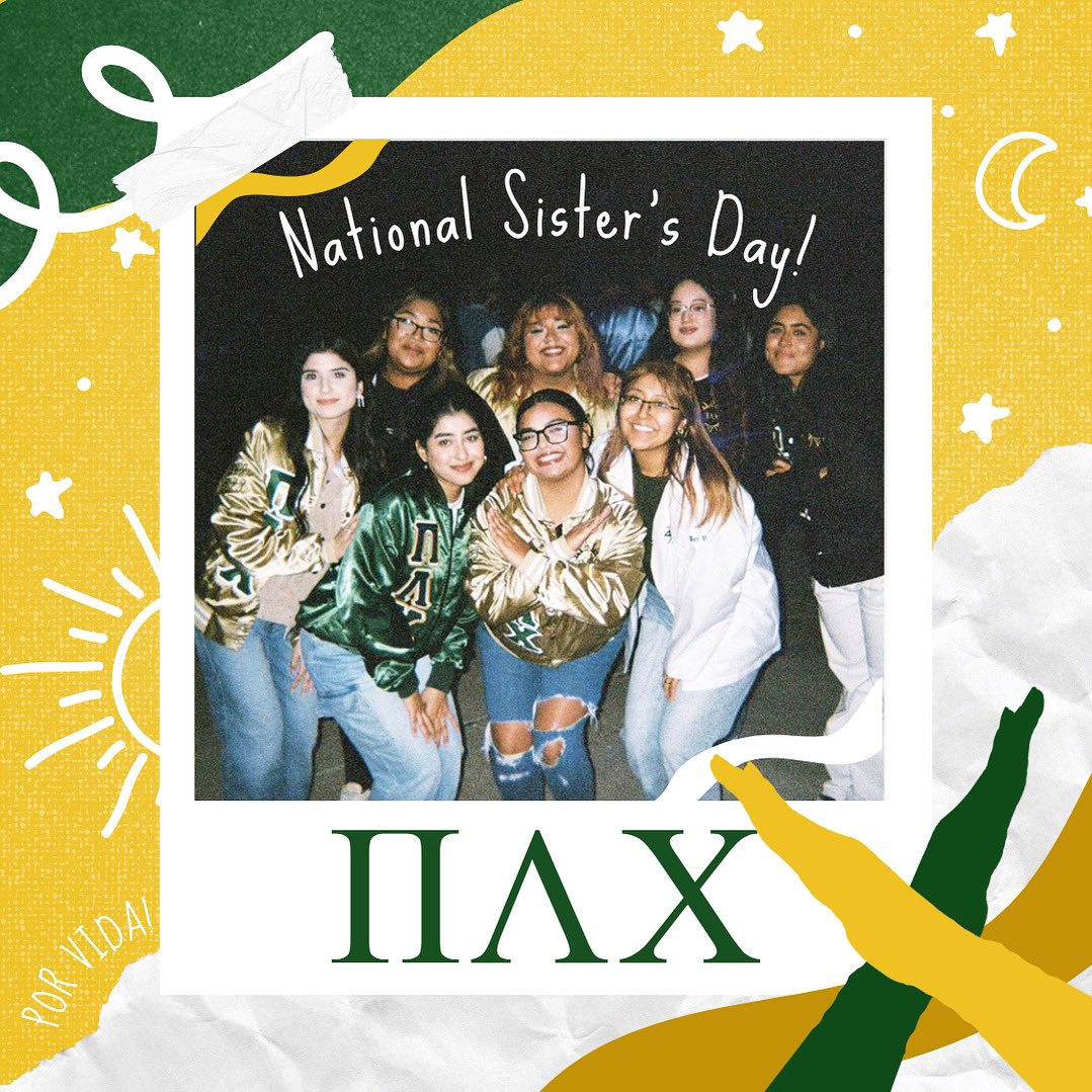 On behalf of Pi Lambda Chi Latina Sorority, Inc. we wish you all a Happy National Sister’s Day!✨

We take today to cherish those special bonds with all of our sisters. 

Hermanas Por Vida!🤞