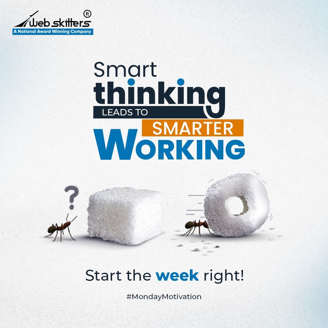 WebSkitters's tweet photo. A new week is a new opportunity to apply smart strategies and effective actions. Let your intelligent approach guide you to smarter working and greater accomplishments.
#MondayMotivation #Productivity #SmartWork #Webskitters https://t.co/JSNAKqdxC5