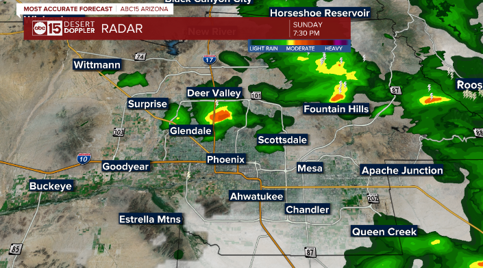 Showers and iso. t-storms moving into the valley this evening. We want to see what it's like in your neighborhood send your pictures and video to share<a href="/abc15/">ABC15 Arizona</a>.com @abc15