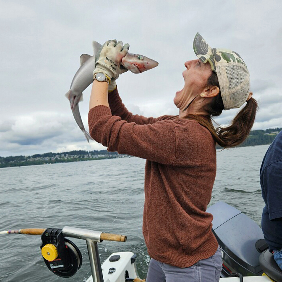 AmberDesign_'s tweet image. There is nothing more nostalgic and fun than fishing and being silly with my dad. On this day, we were were attempting to catch King Salmon but ended up hooking three dog fish instead (sharks) out of Point Defiance in Tacoma, WA. Thank you for all the memories! #shark #fishing