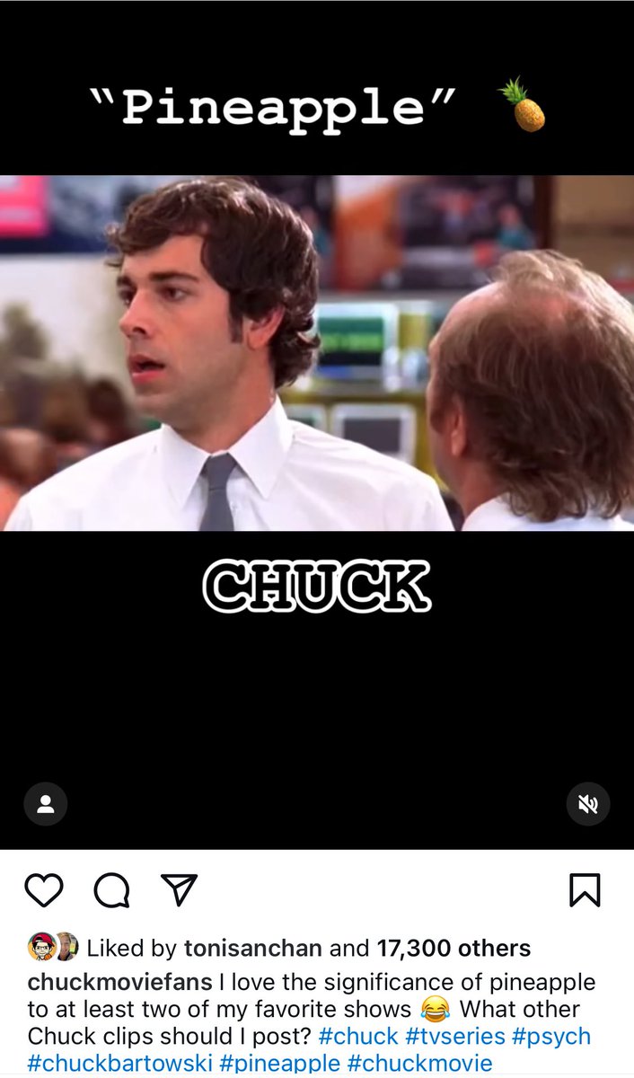 Chuck fans, I haven’t forgot about you. Wanted to show you there’s still a lot of love for Chuck
Posted this reel on IG &amp; it has over 17,000 likes!
<a href="/ZacharyLevi/">Zachary Levi</a> <a href="/JoshSchwartz76/">Josh Schwartz</a> <a href="/Y_Strahovski/">Yvonne Strahovski</a> <a href="/Vik__Sahay/">Vik Sahay</a> <a href="/JoshuaEGomez/">Joshua Gomez</a> <a href="/Scott_Krinsky/">scott krinsky</a> <a href="/SarahMLancaster/">Sarah Lancaster</a> <a href="/RyanMcPartlin/">Ryan McPartlin</a> <a href="/MarkChrLawrence/">Mark Chr Lawrence</a>