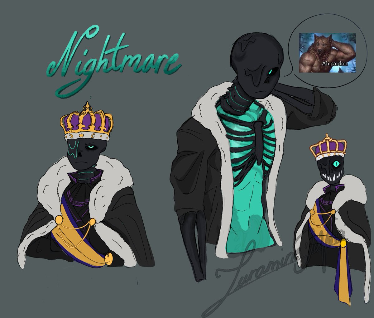 LuramineDaVinci's tweet photo. Bueno, no podía faltar el rey 👑
Me gustaría trabajarlo más adelante 🫦

#underwent #NightmareSans #undertaleAU https://t.co/Np49Kc3MIY