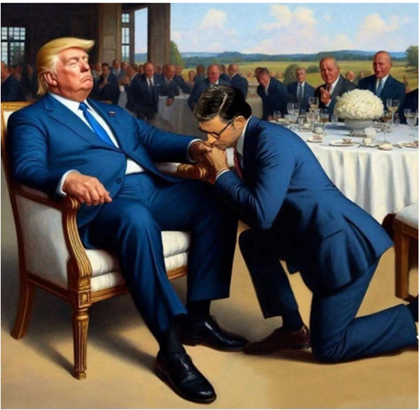 begjani51's tweet photo. @PopularLiberal Mike Johnson, you're in deep shit for that one. Better get some new knee pads and start begging your owner for forgiveness.
#GOPClownShowContinues #MAGAIsOver #MAGAMorons #TrumpIsASerialCriminal #ConvictedFelonTrump #MAGAIsWeirdAF https://t.co/KloOx1Vkye