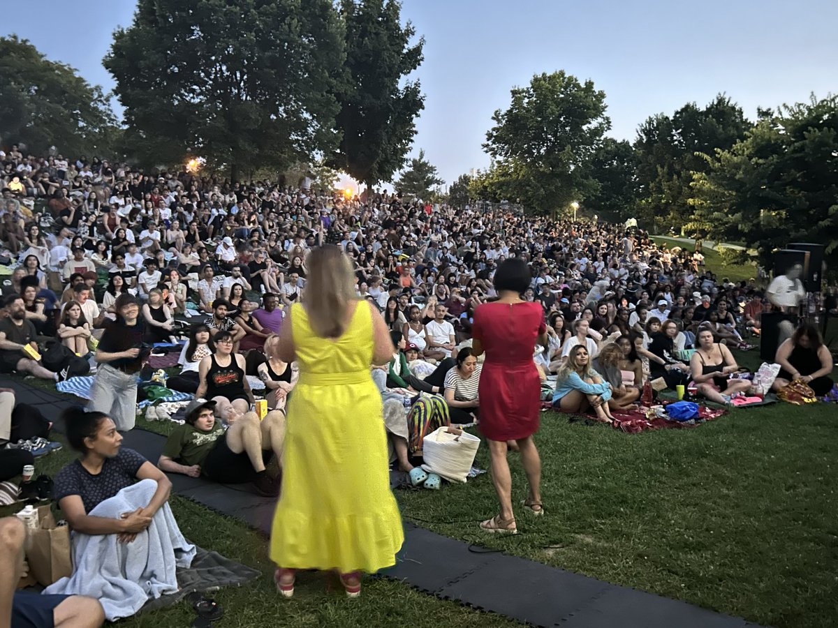 What a crowd out in Christie Pits this evening for "Sister Act," put on by the Toronto Outdoor Picture Show (<a href="/TOpictureshow/">Toronto Outdoor Picture Show</a>)!

See what else is playing this summer: topictureshow.com