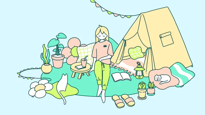 ねことお部屋を描きます #私はこういう絵師です見た絵師全員参加