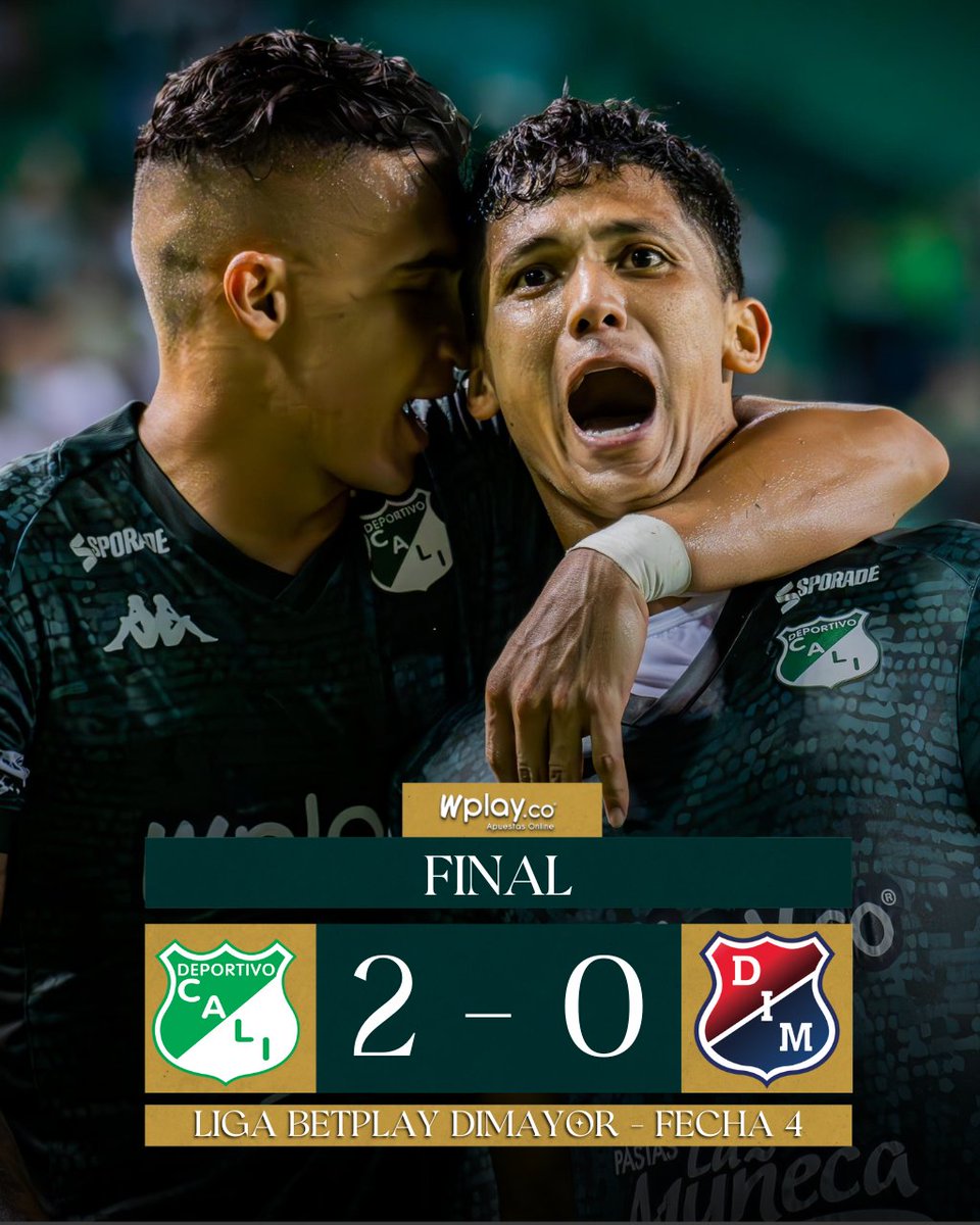 DeportivoCaliCP's tweet image. ⏱️ 90+5’ ¡¡¡GANÓ DEPORTIVO CALI!!! Con goles de Marulanda y Montero el DECANO del fútbol colombiano suma 3 puntos nuevos en casa.

¡VAMOS CALI TODAVÍA!

Cali 2⃣-0️⃣ Medellín

@WplayColombia 

#VamosCali🇳🇬
#LigaDimayor🏆