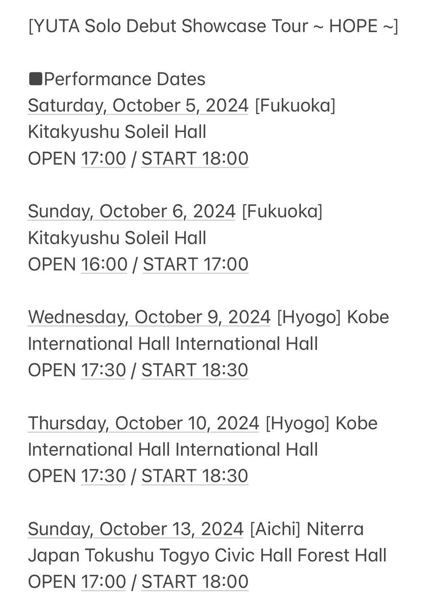 cherrymorolls's tweet image. [YUTA Solo Debut Showcase Tour ~ HOPE ~]

finally yuta solo debut &amp;amp; tour is coming!!😭🔥