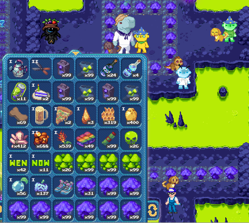 SloppySteaks340's tweet photo. Who else has some super rare @pixels_online items like this @LittlelemonsNFT does in their inventory? 😎🍋

1 Pint of Butterbrew (Not a bottle)
2 Slices of Pixel Pizza
2 Slices of Purple Velvet Cake
11 "NOW"
11 WENergy Drinks
42 "WEN"
#PixelCreator #pixelsguildwars https://t.co/AOLJbPn5Qc