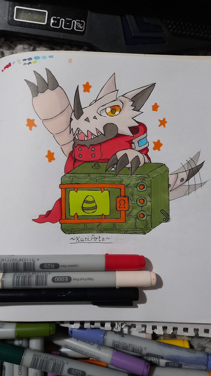 Kuniflin's tweet photo. Un Huckmon bonito con el Vpet, de las pocas veces que saco un dibujo tan rápido jaja
*desaparece por meses*
Pero bueno, hay que intentar el ser constante uwu
#Digimon #Huckmon #Vpet #Fanart #DigimonFanart #TraditionalArt https://t.co/Hb2dh0AIh8