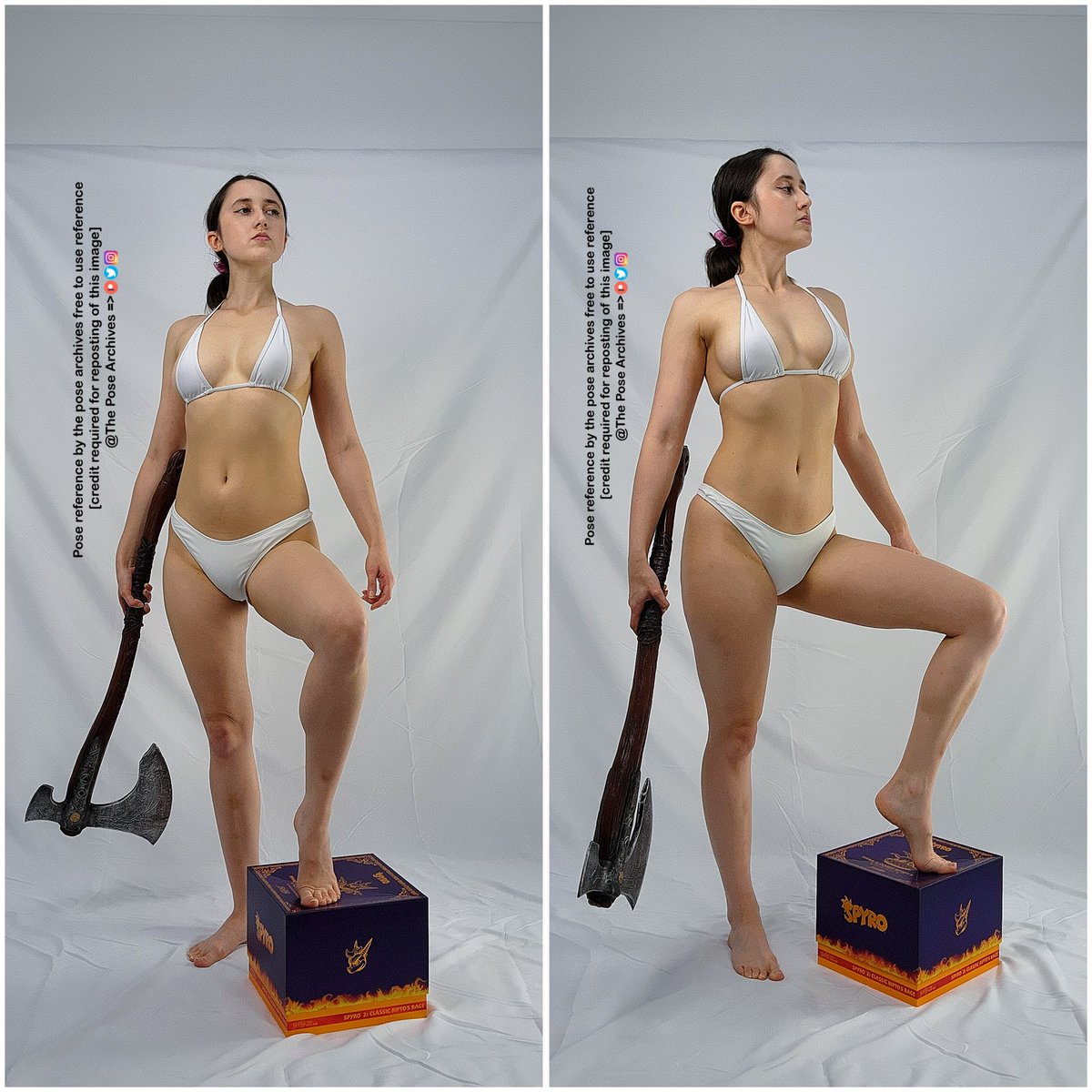 theposearchives's tweet image. New poses!✏️ Some more teasers from the upcoming Battle Axe Pose Pack!

Standing/battle axe/weapon