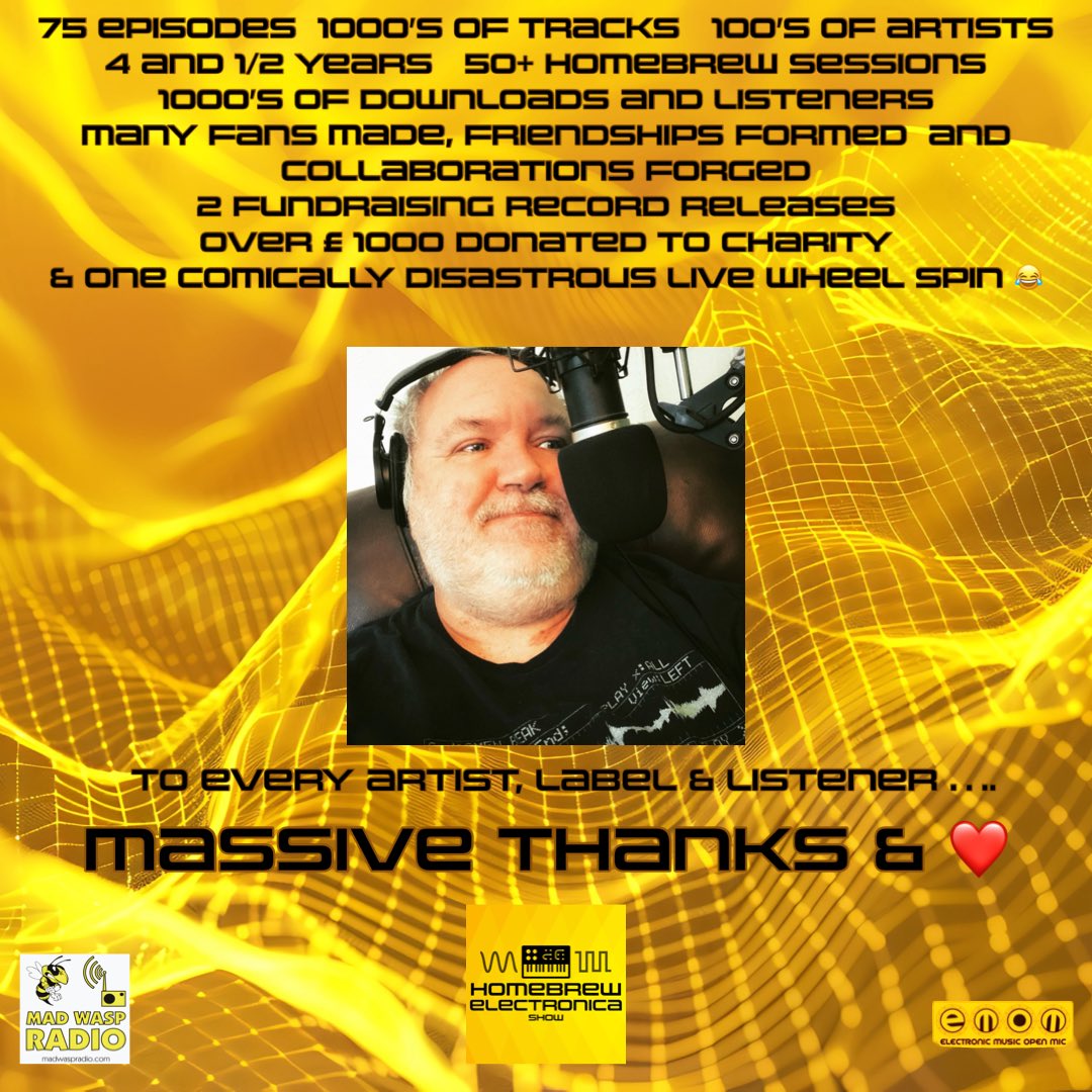 Thanks for the awesome music and for listening along all this time. Cheers 🍺  / Kev