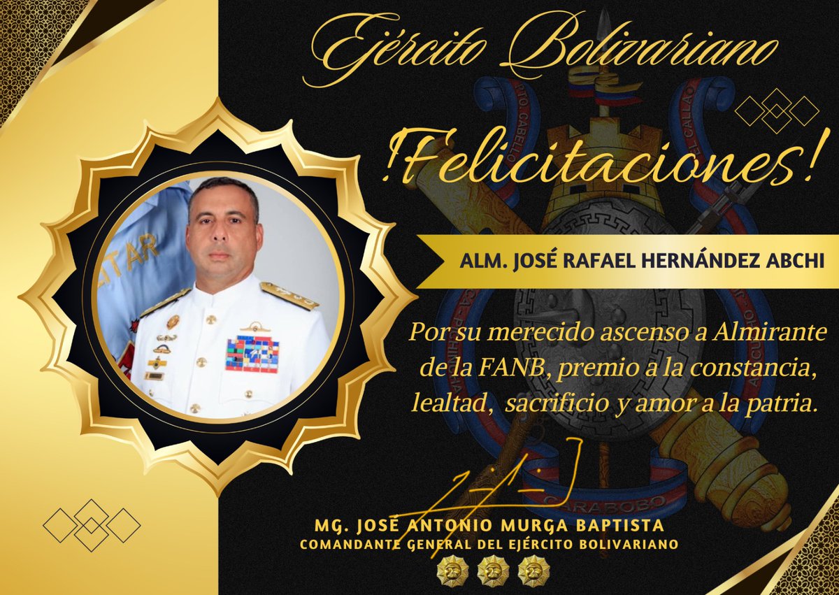 ejercito_ve's tweet photo. 🇻🇪 #Ascenso || Desde el Ejército Bolivariano felicitamos a nuestros Generales de la Fuerza Armada Nacional Bolivariana por su ascenso al grado de Mayor General. Su dedicación y compromiso son un ejemplo para todos los hombres y mujeres bajo su liderazgo. https://t.co/38Vn7308XP