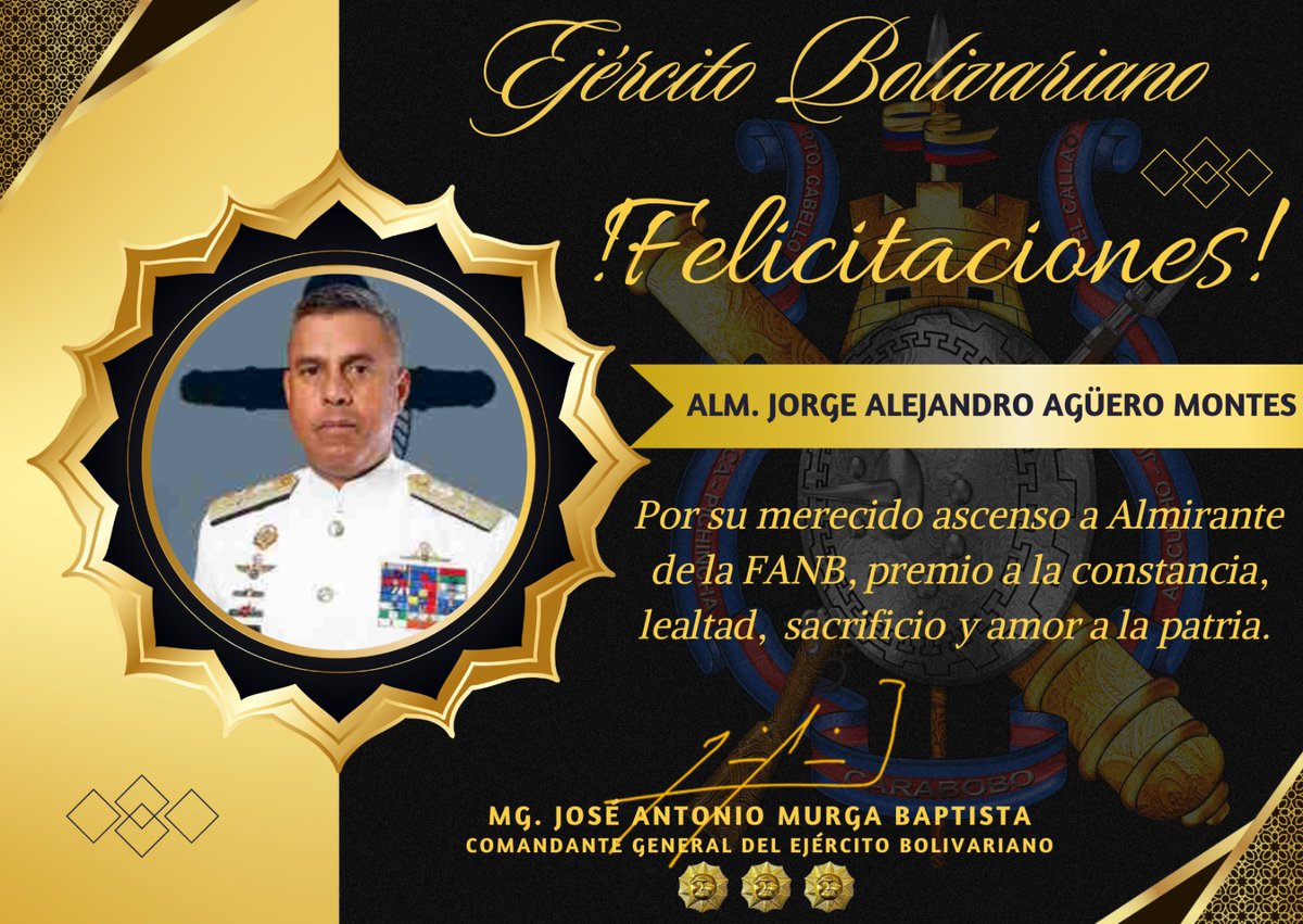 ejercito_ve's tweet photo. 🇻🇪 #Ascenso || Desde el Ejército Bolivariano felicitamos a nuestros Generales de la Fuerza Armada Nacional Bolivariana por su ascenso al grado de Mayor General. Su dedicación y compromiso son un ejemplo para todos los hombres y mujeres bajo su liderazgo. https://t.co/38Vn7308XP