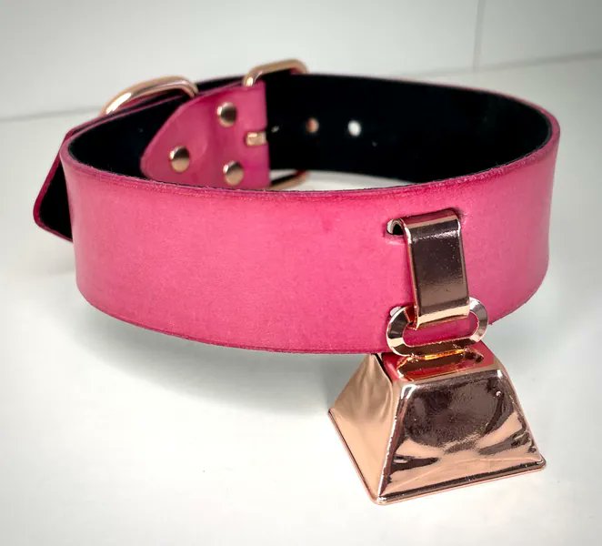 I just received Handcrafted Leather Kitten Petplay Collar Choker with Rose Gold Jingle Bell available