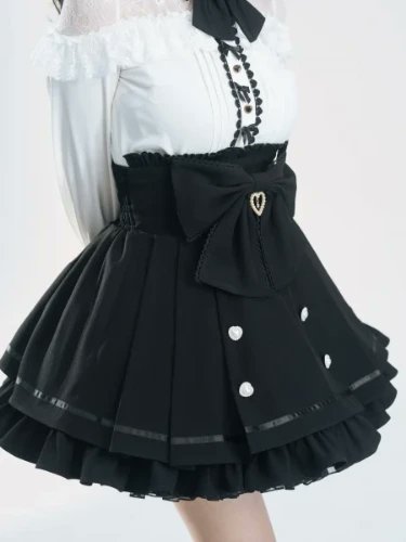 I just received [$36.00]Jirai Kei Removable Big Bow High Waist Black Skirt via Throne. Thank you~! ?uwu