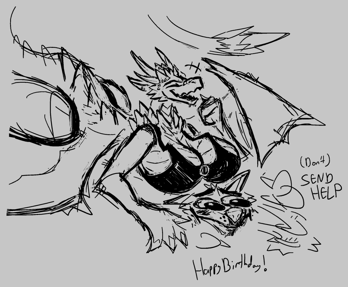 Weird Rock (@crebalt_art) on Twitter photo birthday doodle of <a href="/Mawlt_/">Mawlt | @mawlt.bsky.social</a> ‘s Fletcher getting bamboozled and evolved into Flatcher by <a href="/Alsnapz3/">Alsnapz (Personal!) 🟣⚪⚫</a> ‘s Citra, embellished a bit in order to inflict critical damage
great googly moogly why won’t the ref step in and stop this madness birthday doodle of <a href="/Mawlt_/">Mawlt | @mawlt.bsky.social</a> ‘s Fletcher getting bamboozled and evolved into Flatcher by <a href="/Alsnapz3/">Alsnapz (Personal!) 🟣⚪⚫</a> ‘s Citra, embellished a bit in order to inflict critical damage
great googly moogly why won’t the ref step in and stop this madness