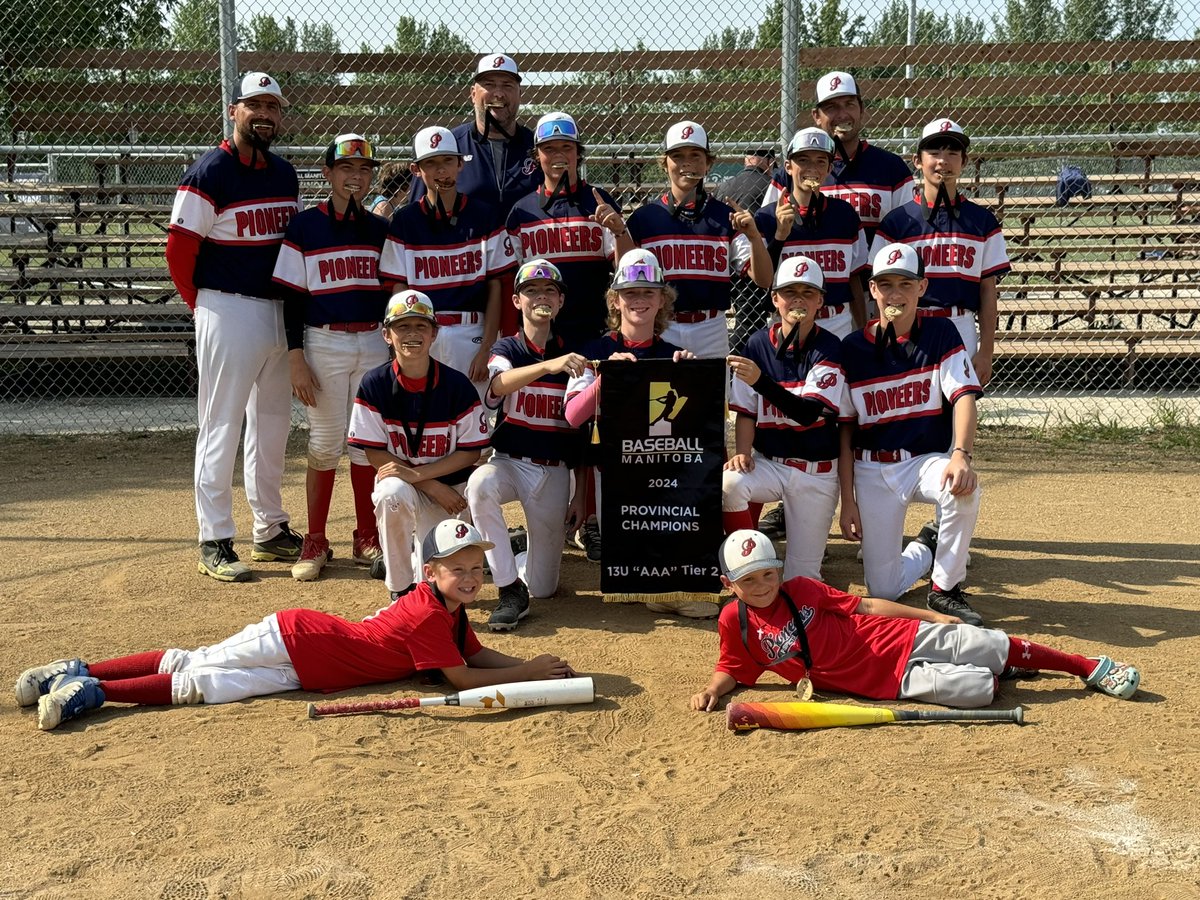 RRVB (@rrvbaseball) on Twitter photo The 2024 <a href="/BaseballMB/">Baseball Manitoba</a> 13UAAA Tier 2 Provincial Champions - Red River Valley Pioneers!! An incredible accomplishment for the players, coaches and parents!!! Off to the 13UAA Western Canadian Championships at St. James Optimist Park August 16-18, 2024 representing Manitoba!! The 2024 <a href="/BaseballMB/">Baseball Manitoba</a> 13UAAA Tier 2 Provincial Champions - Red River Valley Pioneers!! An incredible accomplishment for the players, coaches and parents!!! Off to the 13UAA Western Canadian Championships at St. James Optimist Park August 16-18, 2024 representing Manitoba!!