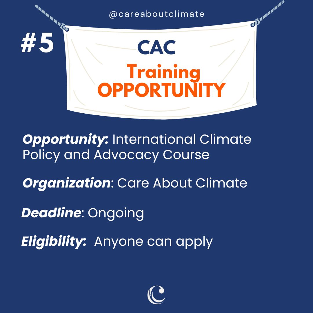 📣 #COP29 Opportunities for Young People📣

Our new round-ups of COP #opportunities  👇 🔗 tinyurl.com/COP29-Opportun…
will help your journey of international #climate policy engagement, with fully paid opportunities as well as COP #Trainings.
