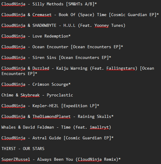 Set over, here is the tracklist to my section. Set is in the thread below.
Now someone tell me how to deal with Double's 7 way mixups in skullgirls