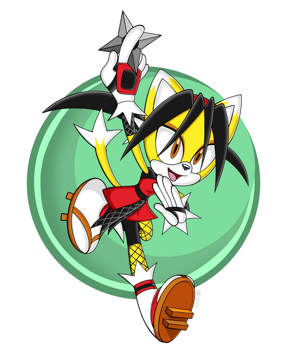 Din0_Squirrel's tweet photo. Honey the Cat redesign. Hear me out, before anyone knew anything about her I had thought she was a ninja. 

#SonicTheHedghehog https://t.co/kgZl7SoAGX