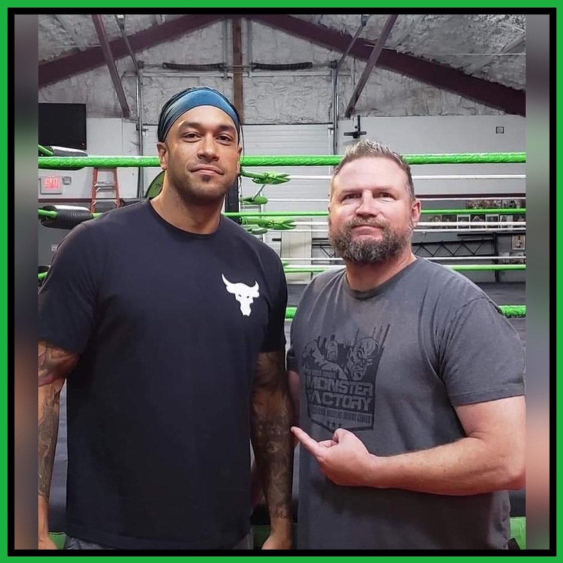 4MonsterFactory's tweet photo. A nod to @ArcherOfInfamy for doing what most thought could never happen! We always believed in you &amp; most importantly YOU always believed in you! We can’t wait for your next championship reign! 

 - @coachdannycage 
#monsterfactory #allrise #wwe https://t.co/t8TD5r5AKv