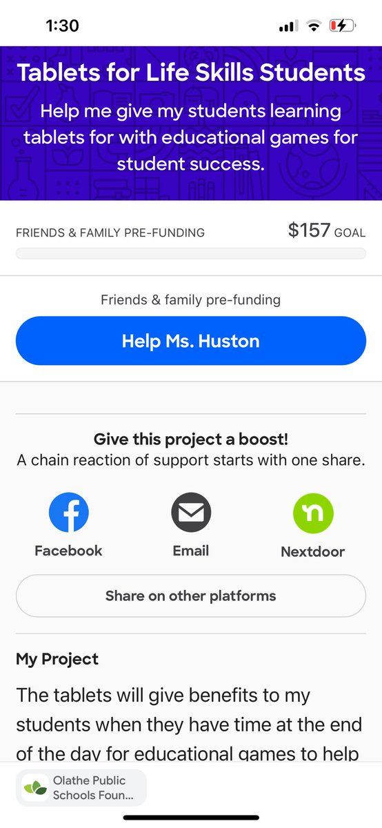 Classrooms Of Love - Adopt A Teacher (@catscharms) on Twitter photo RT ‼️Drop your list or project & #Repost. Help give life skills students educational learning tablets thru#donorschoose . $157 needed for full funding. #teachers #teacher #clearthelist #teachertwitter #clearthelist24 #specialeducation <a href="/ClearTheList1/">#ClearTheLists</a>
donorschoose.org/project/tablet… RT ‼️Drop your list or project & #Repost. Help give life skills students educational learning tablets thru#donorschoose . $157 needed for full funding. #teachers #teacher #clearthelist #teachertwitter #clearthelist24 #specialeducation <a href="/ClearTheList1/">#ClearTheLists</a>
donorschoose.org/project/tablet…