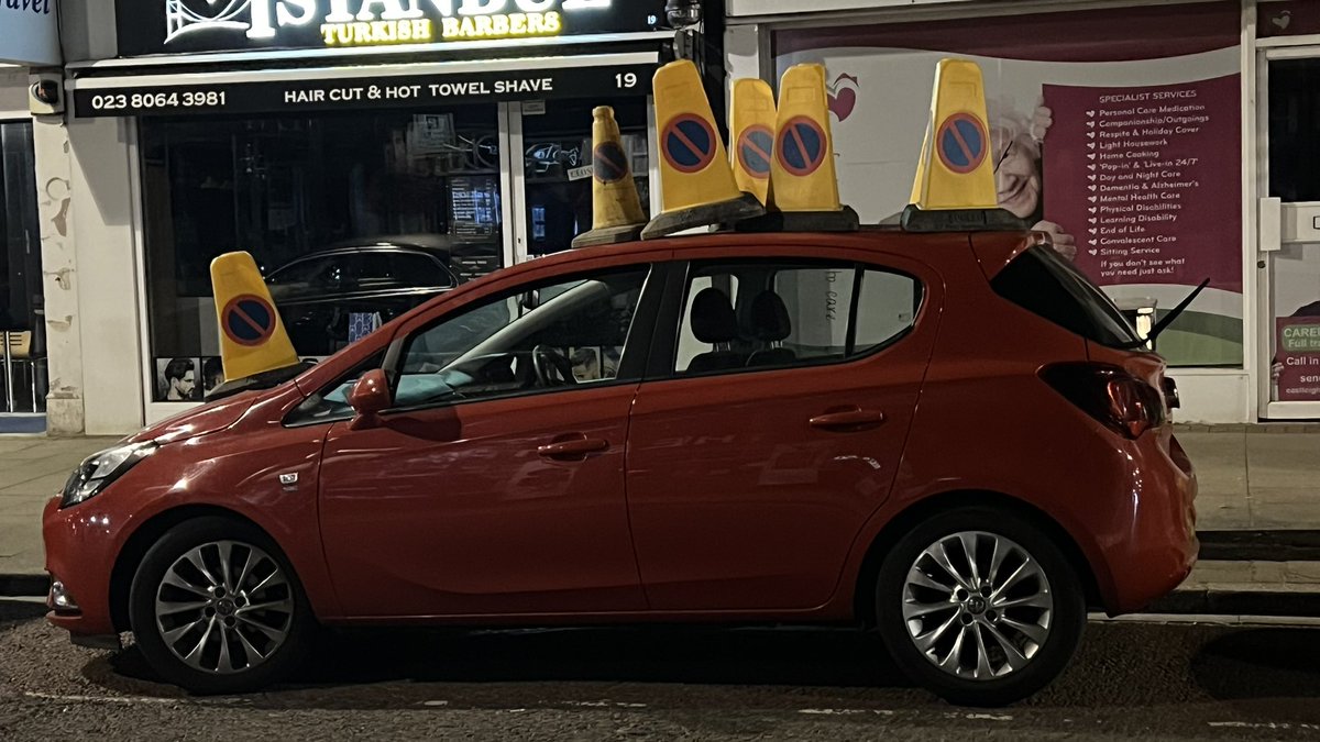 t4jkhan's tweet photo. 👑 When you take ‘crowning glory’ to the streets! 👑 This red car knows how to make a statement with its traffic cone crown. 👑🚗 #ConeCrown #StreetStyle #FunnyCars https://t.co/1F8BHlWufh