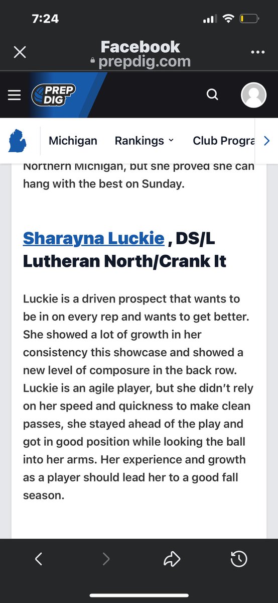 Sharayna Luckie NCAA ID#2307958304 (@luckieshan57458) on Twitter photo Prep dig showcase write up 08/04/2024 Thank you! 💪🏾🤎🏐
<a href="/PrepDigMI/">Prep Dig Michigan</a>
@InsanityVBUSA
<a href="/vbconnection/">Volleyball Connection</a>
<a href="/BGSUVolleyball/">BGSU Volleyball</a>
<a href="/EMUVolleyball/">Eastern Michigan Volleyball</a>
<a href="/EXACTSports/">EXACT Sports</a>
<a href="/FieldLevel/">FieldLevel</a>
<a href="/OaklandWVB/">Oakland Volleyball</a>
<a href="/ncsa/">NCSA College Recruiting</a>
<a href="/LuthNorth/">Lutheran North</a>
<a href="/SHU_WomensVB/">Siena Heights WVB</a>
<a href="/OcelotAthletics/">Schoolcraft College Athletics</a>
<a href="/hopevolleyball/">Hope College Volleyball</a>
<a href="/MaxPreps/">MaxPreps</a> Prep dig showcase write up 08/04/2024 Thank you! 💪🏾🤎🏐
<a href="/PrepDigMI/">Prep Dig Michigan</a>
@InsanityVBUSA
<a href="/vbconnection/">Volleyball Connection</a>
<a href="/BGSUVolleyball/">BGSU Volleyball</a>
<a href="/EMUVolleyball/">Eastern Michigan Volleyball</a>
<a href="/EXACTSports/">EXACT Sports</a>
<a href="/FieldLevel/">FieldLevel</a>
<a href="/OaklandWVB/">Oakland Volleyball</a>
<a href="/ncsa/">NCSA College Recruiting</a>
<a href="/LuthNorth/">Lutheran North</a>
<a href="/SHU_WomensVB/">Siena Heights WVB</a>
<a href="/OcelotAthletics/">Schoolcraft College Athletics</a>
<a href="/hopevolleyball/">Hope College Volleyball</a>
<a href="/MaxPreps/">MaxPreps</a>