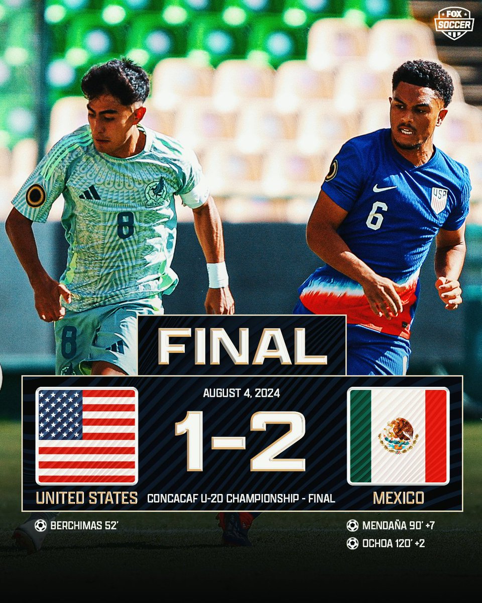 FOXSoccer's tweet photo. Mexico takes the Concacaf U-20 Championship over the US! 🏆🇲🇽 https://t.co/jcPmPOYrD6