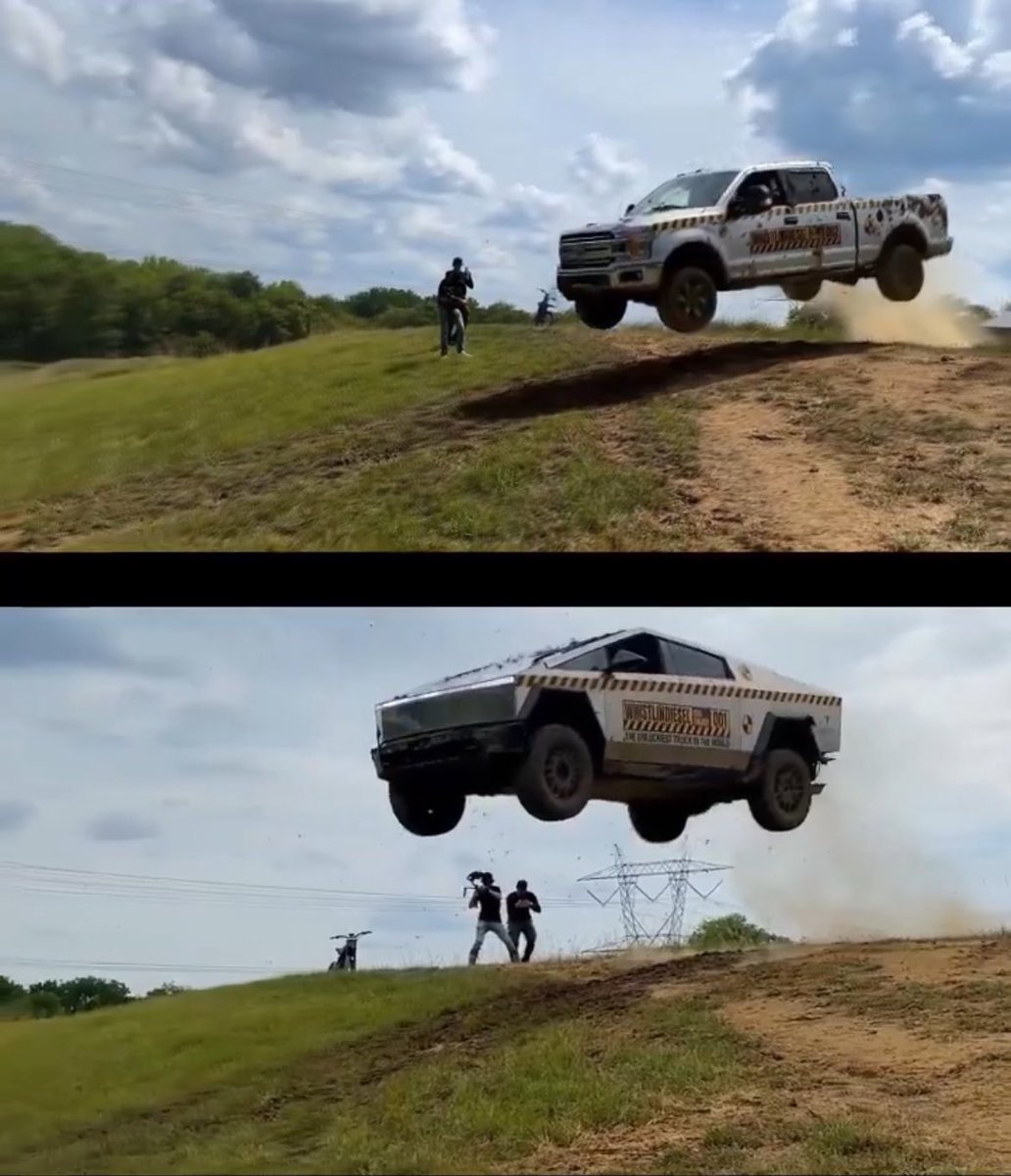 “We put both trucks through the same test to make sure it’s fair” …a few seconds later they absolutely launched the Cybertruck 🤣
Although it was very misleading and clickbait, I really enjoyed watching the destruction.