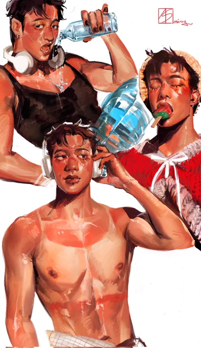 Hot summer time #StrayKids #BangChan 