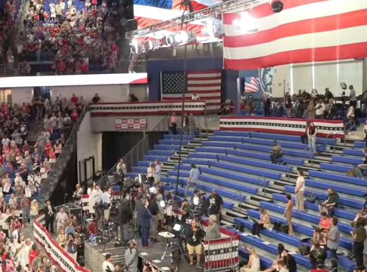 LOL!!! Even Trump himself just admitted that there are a bunch of empty seats at his rally in Atlanta tonight. Just a week ago, Kamala Harris filled every single seat at this same venue! Americans don’t like Trump!