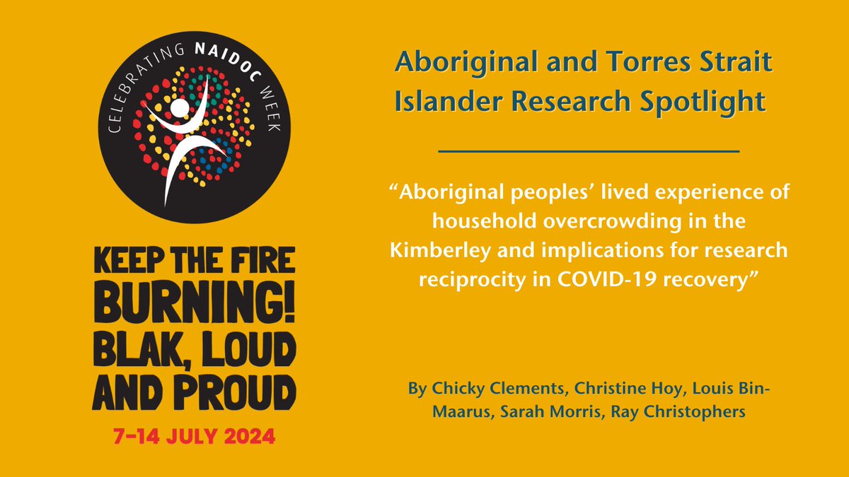 Household overcrowding was identified early in the #COVID-19 pandemic as a risk factor for transmission. Read more about this Aboriginal-led research from Nirrumbuk Environmental Health &amp; Services resulting in modified service planning. doi.org/10.1016/j.anzj… #NAIDOC2024