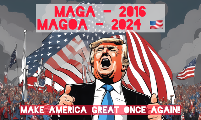 MAKE AMERICA GREAT ONCE AGAIN is here! $MAGOA is now🇺🇸

Campaign slogans:
#MAGA - 2016
#MAGOA - 2024 

@MAGOA_ARMY 
CA: 0x9f4ac5ea89b1623e35328904d7d61b08b55daa50