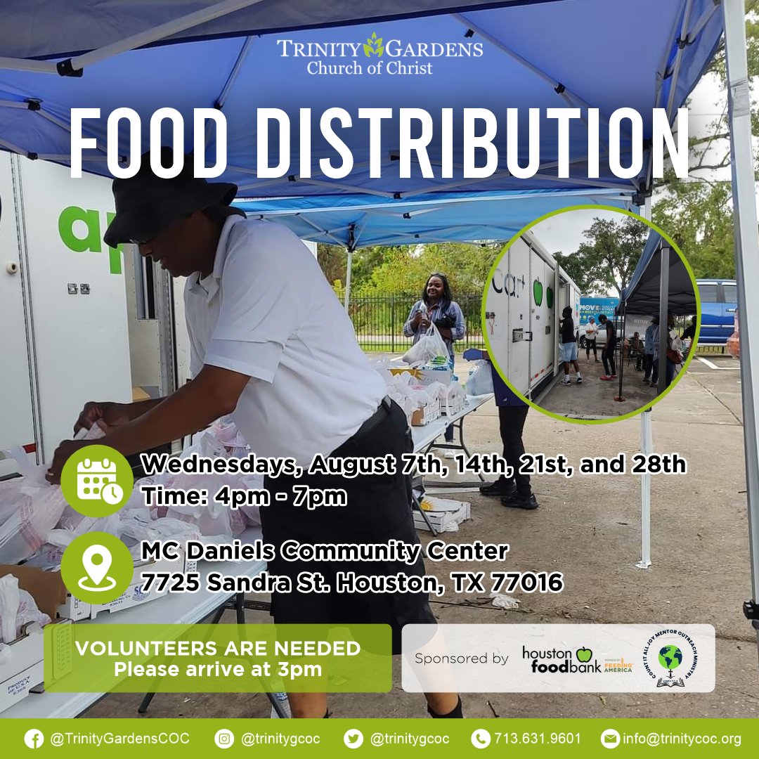 TrinityGCOC's tweet image. Volunteers are needed to help us during our weekly food distribution! Help us spread the word about our community give-away, and if you're in need, it's our honor to serve you! #communityoutreach #foodpantry