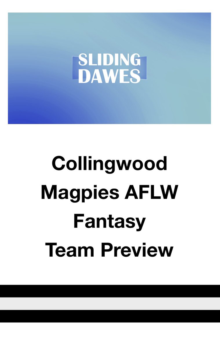 Sliding Dawes - The AFLW Fantasy Resource (@slidingdawesaf) on Twitter photo #AFLWFantasy Collingwood season preview live on <a href="/BolterAFLW/">Bolter AFLW Fantasy</a> now.
aflw.bolter.team/slidingdawes/20 #AFLWFantasy Collingwood season preview live on <a href="/BolterAFLW/">Bolter AFLW Fantasy</a> now.
aflw.bolter.team/slidingdawes/20