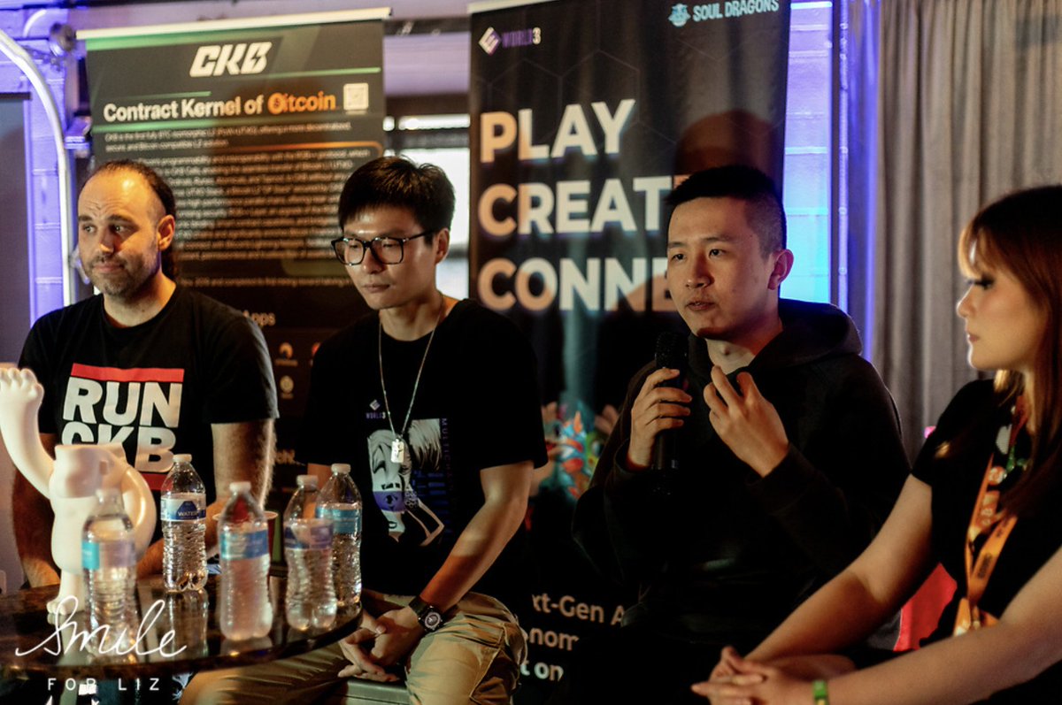 WORLD3_AI's tweet image. The first of Friday&apos;s side events was the #RGBPP Community Meet-Up where our friends, fellow builders, and community members gathered for an insightful panel on the role that RGB++, a #Bitcoin scaling solution, has to play in the future of Bitcoin as an expanding industry. 🟧🆙📈…