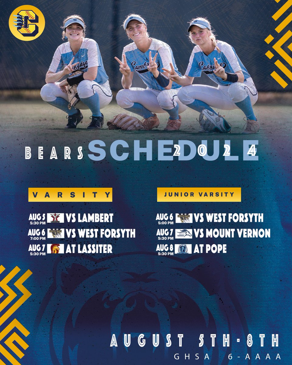 Home Opener tomorrow 5:30pm !!! Go Bears !!! <a href="/AgansPrincipal/">PrincipalAgans</a>  <a href="/CambridgeBears/">CambridgeBears</a>  <a href="/Cambridge_AD/">Cambridge Athletics</a>