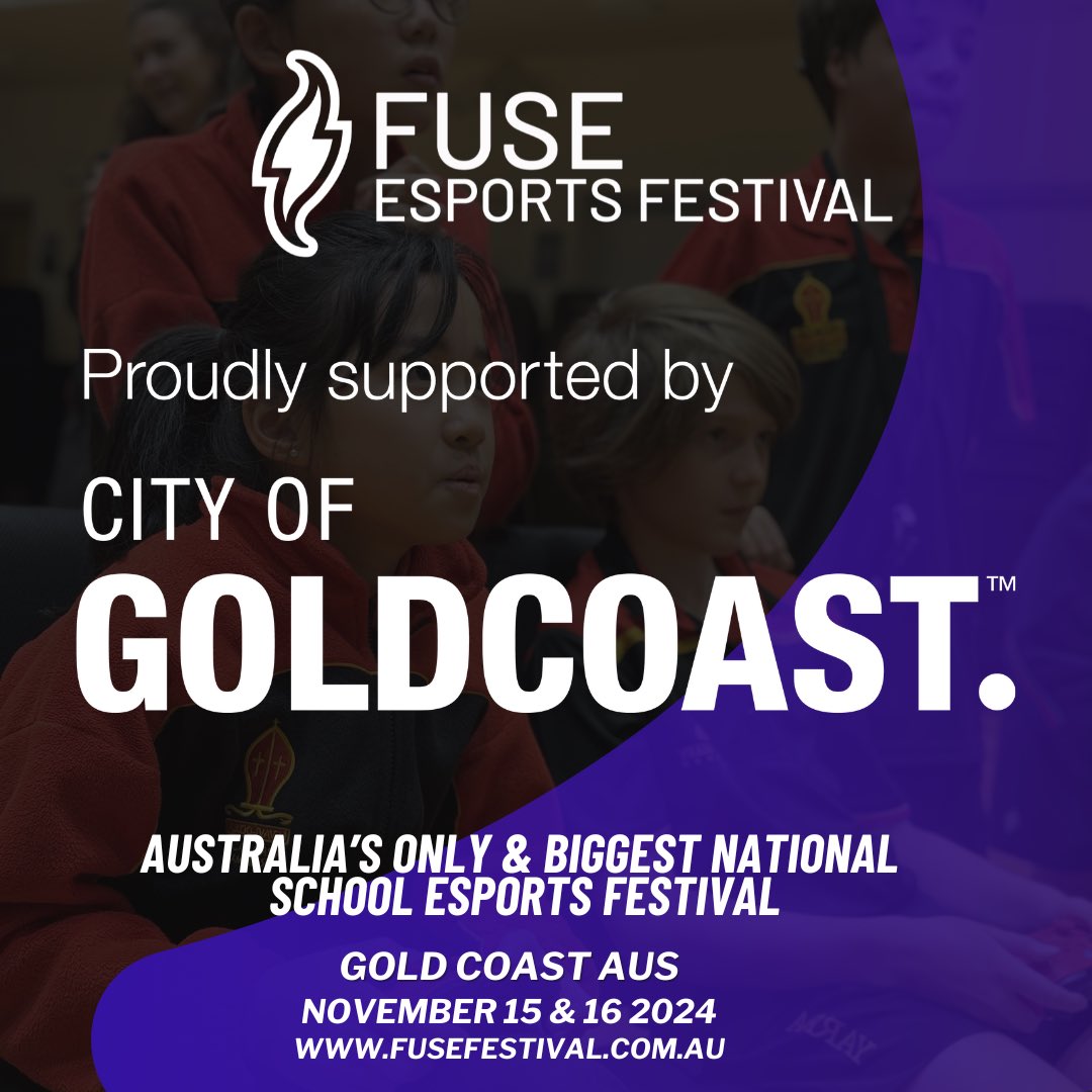 The FUSE Cup - International School Esports Comps (@thefusecup) on Twitter photo Itโs back!
The FUSE Esport Festival is back in 2024 with the support of <a href="/cityofgoldcoast/">City of Gold Coast</a>
๐ 16th November 2024
๐Glow Church, 10 Energy Cct Robina QLD 4226
FREE Tickets - tinyurl.com/fusetickets
#esports #esportsedu #esportsinschools #fusefestival2024 #wearegoldcoast Itโs back!
The FUSE Esport Festival is back in 2024 with the support of <a href="/cityofgoldcoast/">City of Gold Coast</a>
๐ 16th November 2024
๐Glow Church, 10 Energy Cct Robina QLD 4226
FREE Tickets - tinyurl.com/fusetickets
#esports #esportsedu #esportsinschools #fusefestival2024 #wearegoldcoast