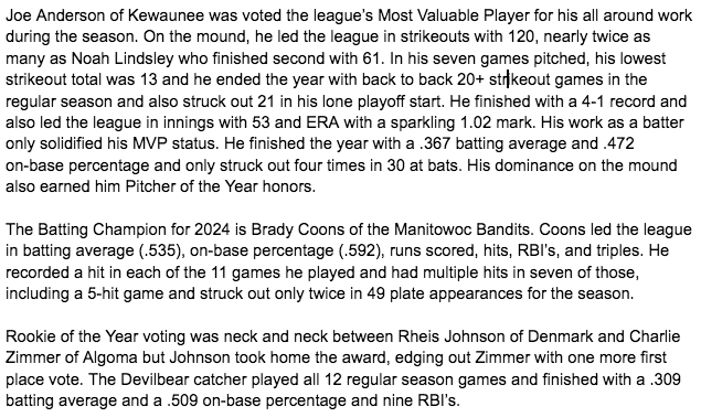 Shoreland Baseball League tweet media